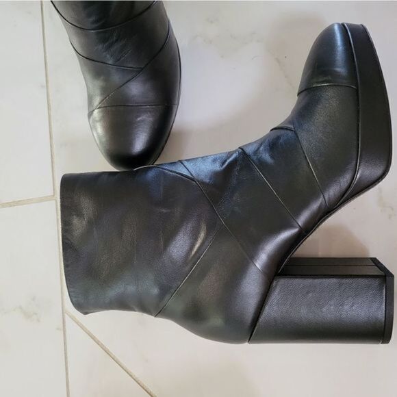 New Alberto Fermani Ankle Chunky Heel Boots size 40 9 - Picture 2 of 11